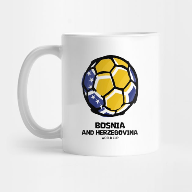 Bosnia And Herzegovina Football Country Flag by KewaleeTee